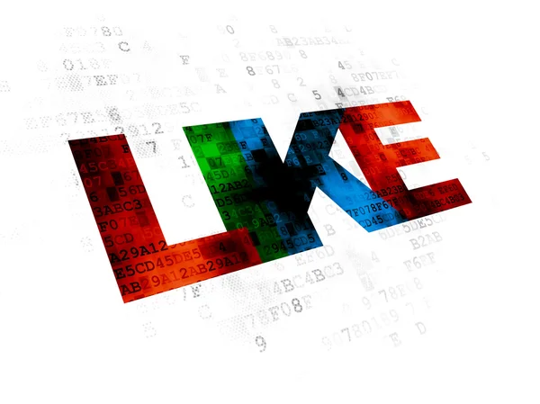 Social media concept: Like on Digital background — Stock Photo, Image