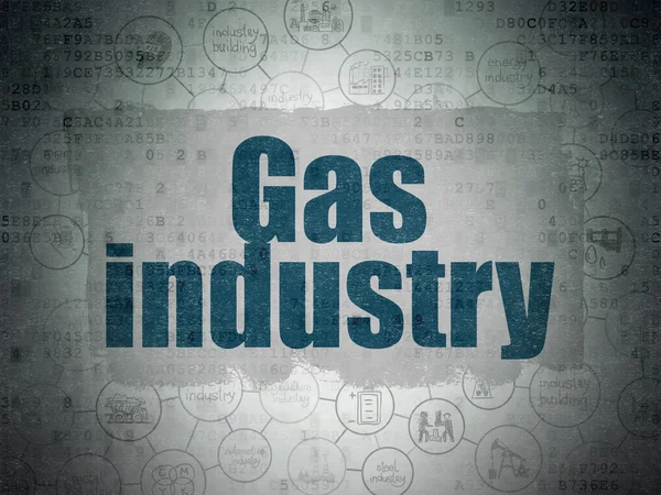 Branchenkonzept: Gasindustrie auf digitalem Datenpapier — Stockfoto