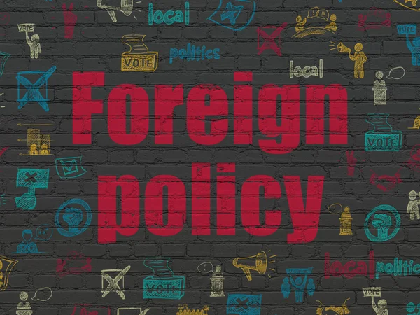 Political concept: Foreign Policy on wall background