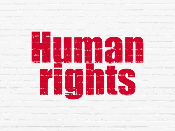 Siyaset kavram: insan hakları duvar arka plan üzerinde