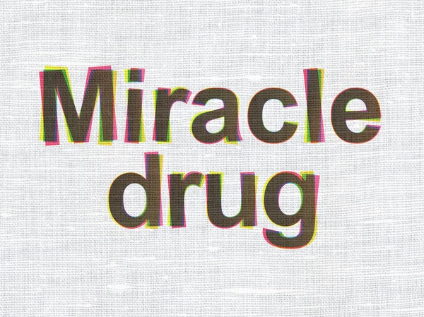 Koncepcja opieki zdrowotnej: Miracle Drug na tle tkaniny tekstury — Zdjęcie stockowe