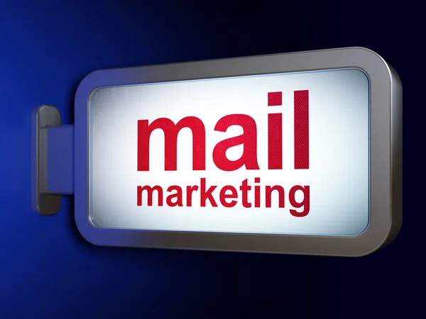 Marketingconcept: mail marketing op billboard achtergrond — Stockfoto