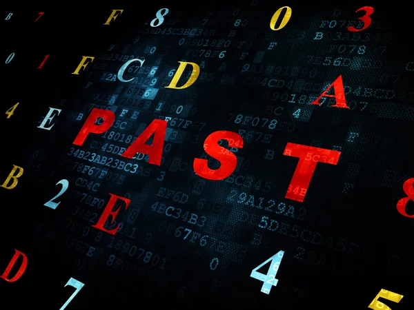 Time concept: Past on Digital background — Stock Photo, Image