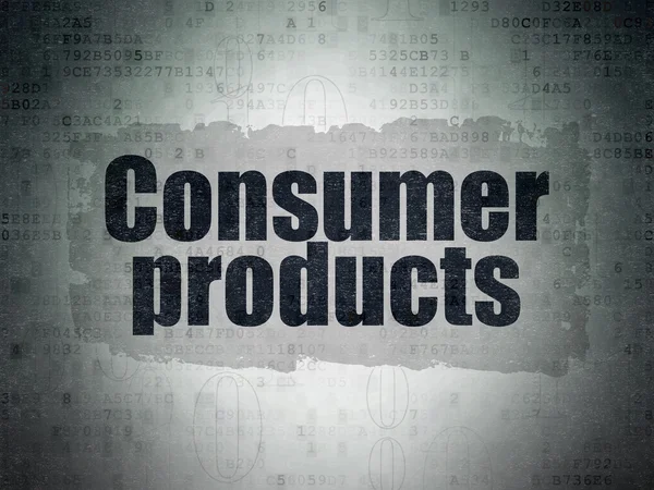 Finance concept: Consumer Products on Digital Data Paper background