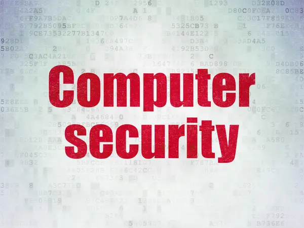 Concept de protection : Sécurité informatique sur fond de papier numérique — Photo