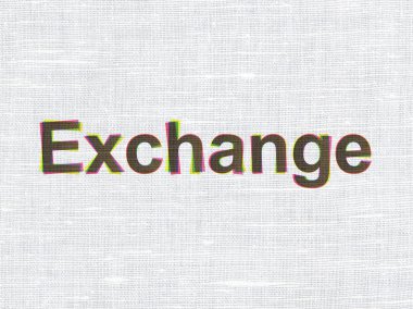 Bankacılık konsepti: Kumaş doku arka plan exchange
