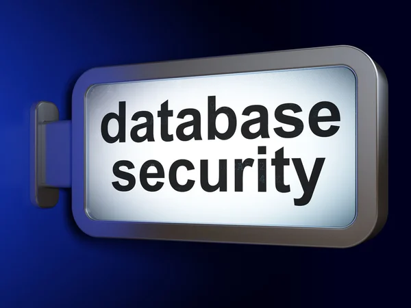 Security concept: database beveiliging op Billboard achtergrond — Stockfoto