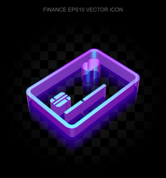 Finanz-Ikone: 3d neonleuchtende Kreditkarte aus Glas, Folge 10 Vektor. — Stockvektor