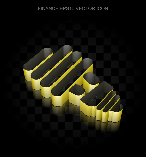 Finanzsymbol: gelbe 3d Energiesparlampe aus Papier, transparenter Schatten, Folge 10 Vektor. — Stockvektor