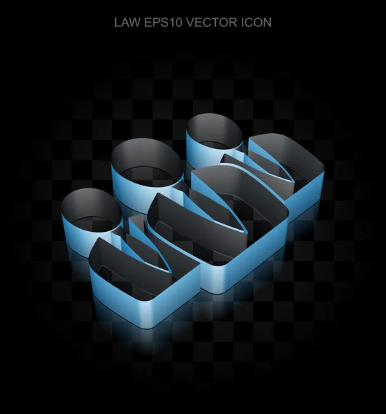 Значок закона: Blue 3d Business People made of paper, transparent shadow, EPS 10 vector . — стоковый вектор