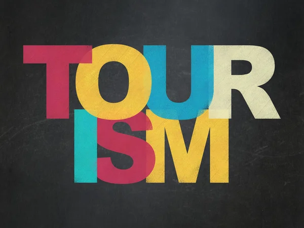Idegenforgalmi koncepció: turizmus az iskolán-Board háttér — Stock Fotó