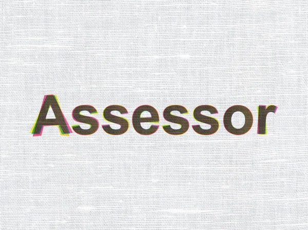 Insurance concept: Assessor on fabric texture background — Stock Photo, Image