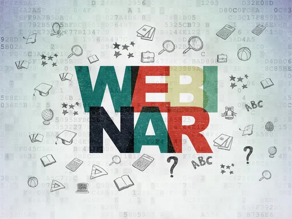 Education concept: Webinar on Digital Data Paper background — Stock Photo, Image