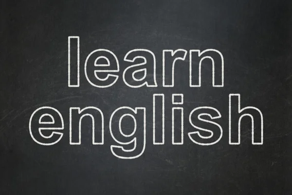 Concepto educativo: Aprende inglés en pizarra —  Fotos de Stock