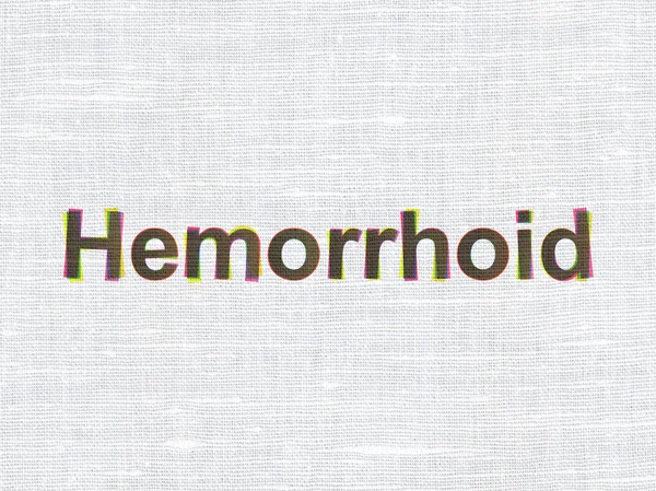 Health concept: Hemorrhoid on fabric texture background — Stock Photo, Image