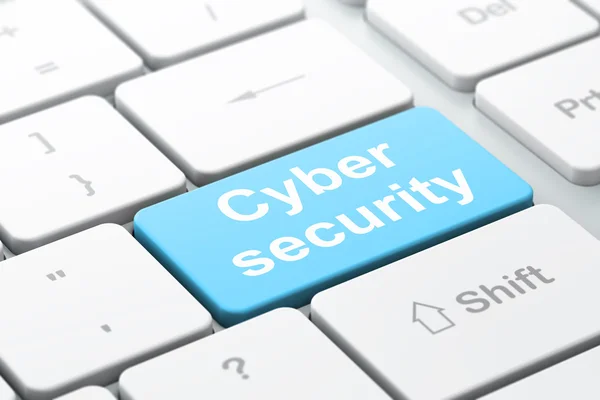 Protection concept: Cyber Security on computer keyboard background — Stock Photo, Image