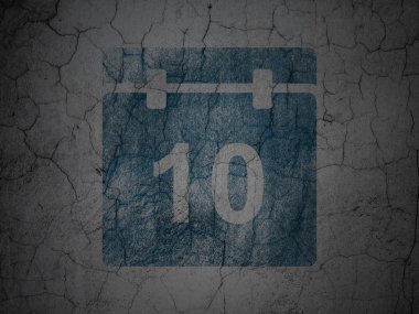 Timeline concept: Calendar on grunge wall background