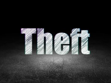 Güvenlik kavramı: grunge karanlık odada hırsızlık