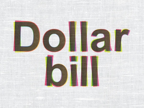 Koncepce měny: dolarový účet na pozadí textury Fabric — Stock fotografie
