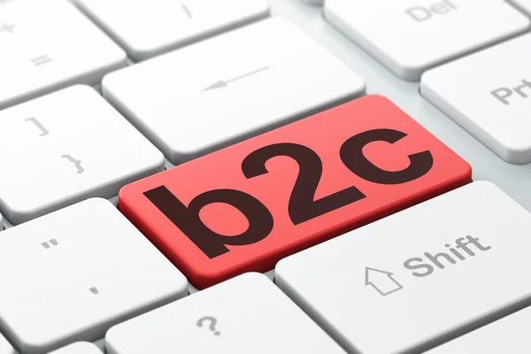 Business-Konzept: b2c auf Computer-Tastatur Hintergrund — Stockfoto