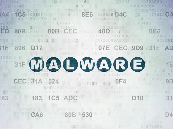 Safety concept: Malware on Digital Data Paper background — Stock Photo, Image