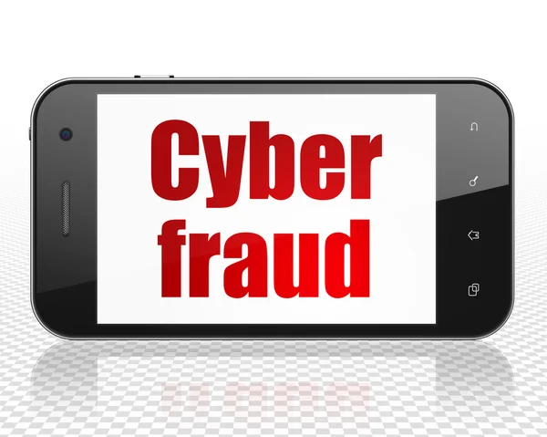 Concetto di sicurezza: Smartphone con Cyber Fraud in mostra — Foto Stock