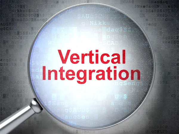 Concepto de negocio: Integración vertical con vidrio óptico — Foto de Stock