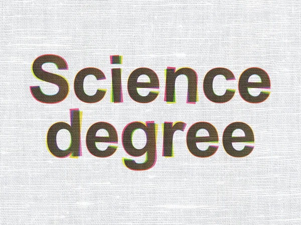 Tudomány fogalma: tudomány diploma szövet textúra háttér — Stock Fotó