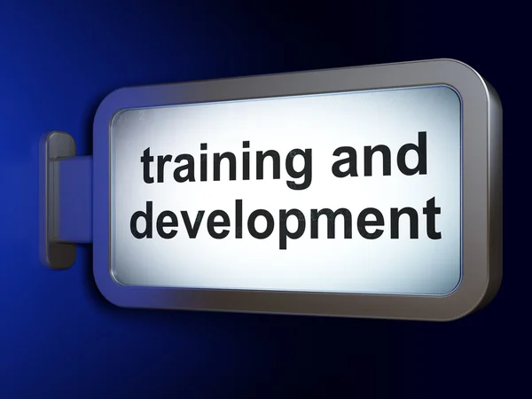 Learning concept: Training and Development on billboard background — Stock Photo, Image