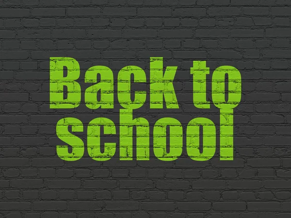 Education concept: Back to School on wall background — Stock Photo, Image