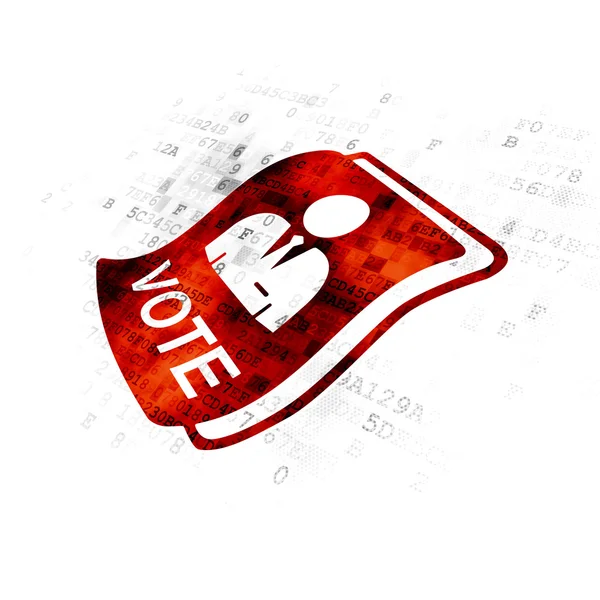 Politik koncept: omröstning på Digital bakgrund — Stockfoto