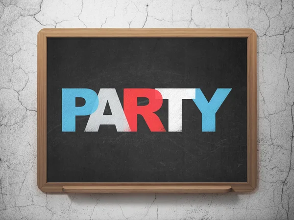 Entertainment, concept: Party on School board background — Stock Photo, Image