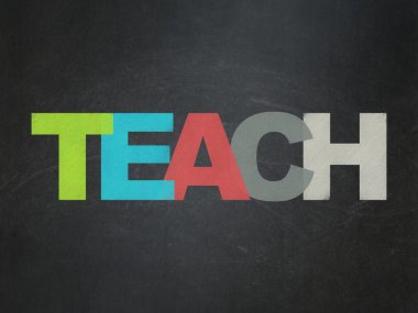 Eğitim konsepti: Okul yönetim kurulu arka planında öğretin