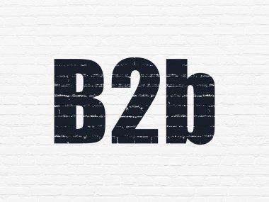 iş kavramı: duvar arka planda b2b