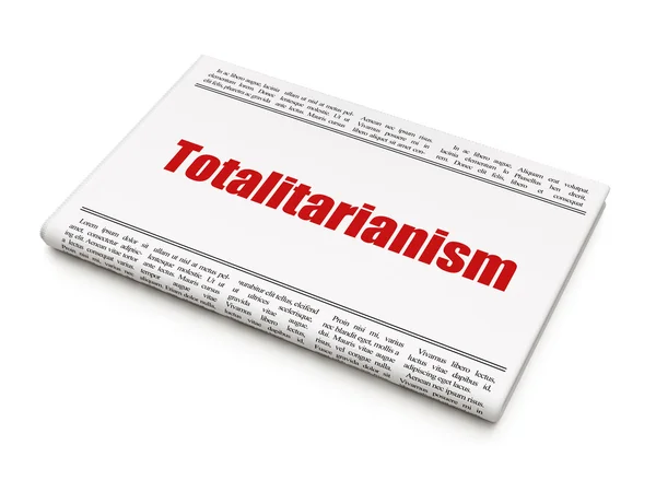 Concetto politico: titolo del giornale Totalitarismo — Foto Stock