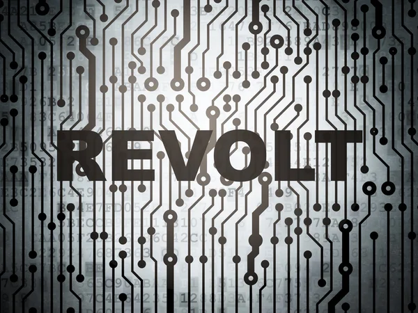 Concepto político: placa de circuito con Revolt — Foto de Stock