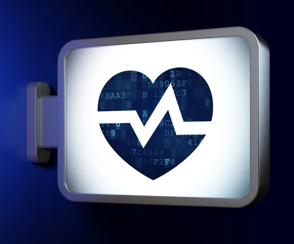 Health concept: Heart on billboard background — Stockfoto