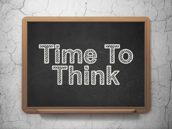 Time concept: Time To Think on chalkboard background