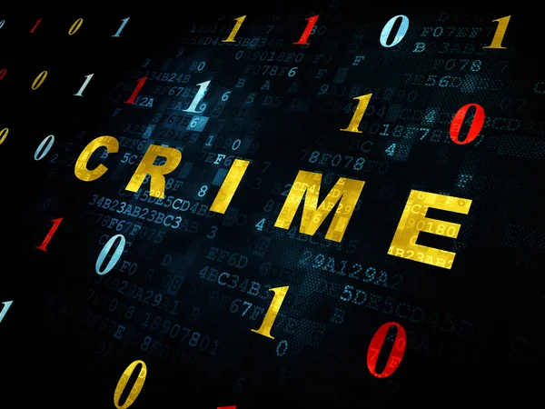 Concetto di sicurezza: crimine su fondo digitale — Foto Stock