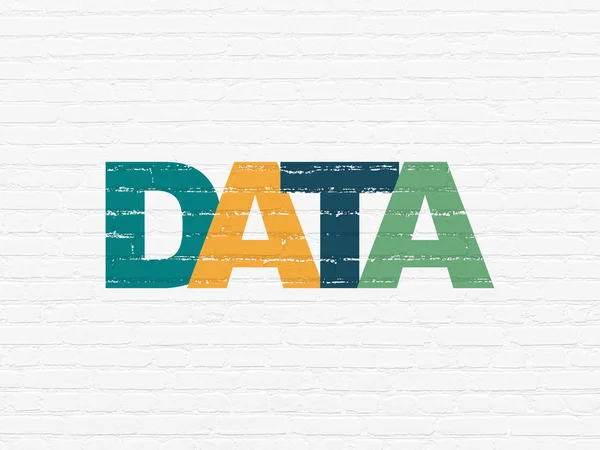 Concetto di dati: dati sullo sfondo della parete — Foto Stock