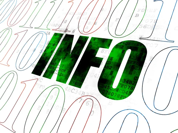 Concepto de información: Información sobre el fondo digital — Foto de Stock