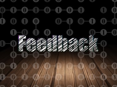 Ekonomi kavramı: grunge karanlık odada geribildirim