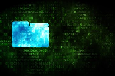 İş kavramı: dijital arka plan üzerinde klasör