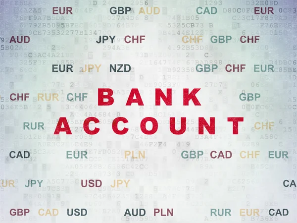 Concetto bancario: conto bancario su sfondo Digital Data Paper — Foto Stock