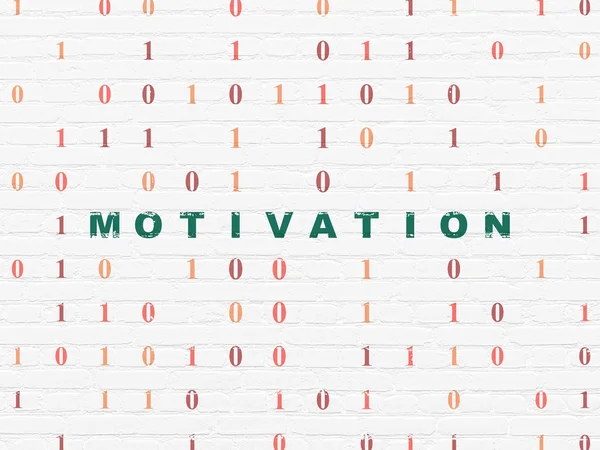 Concept d'entreprise : Motivation sur fond de mur — Photo