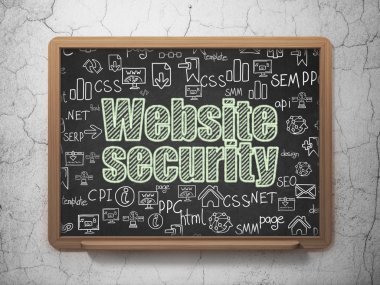 Web tasarım konsepti: Okul yönetim kurulu arka planda Web Sitesi Güvenliği