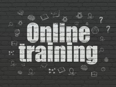 Kavram öğrenme: Online Eğitim duvar arka plan üzerinde