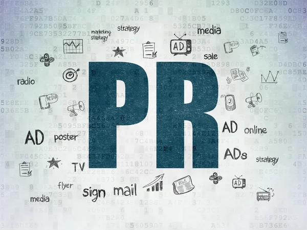 Marketing concept: Pr op digitale Data-Paper achtergrond — Stockfoto