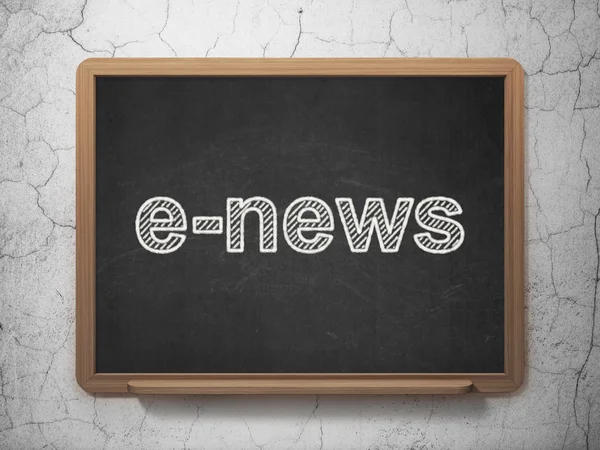 News concept: E-news on chalkboard background