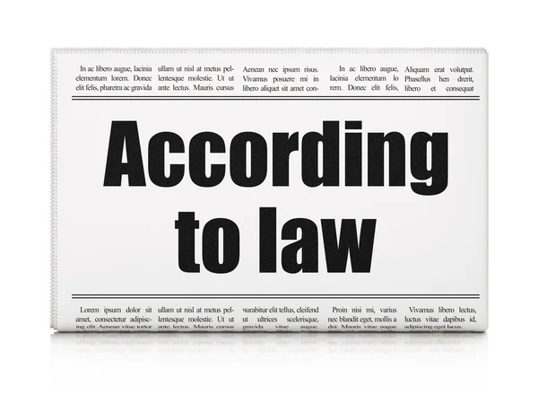 법 개념: 신문 헤드 라인에 따라 법 — 스톡 사진
